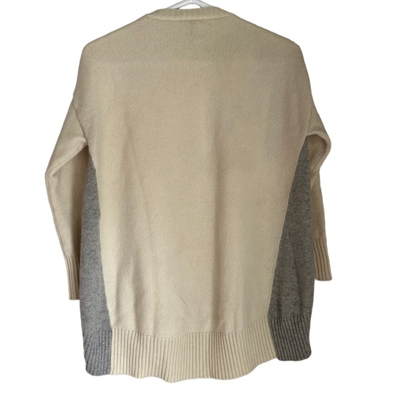Eileen Fisher Cream & Gray Two Tone Cashmere Crewneck‎ Sweater Size: XXS - Picture 12 of 12